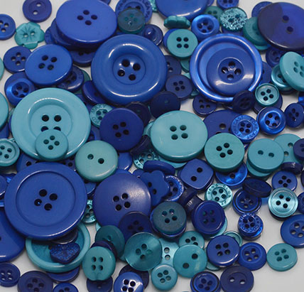 Mixed Blue MIXED BUTTONS / PLASTIC BUTTONS / ASSORTED BUTTON